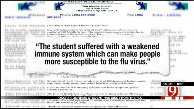 OKCPS Confirms Middle School Student Has Died From The Flu