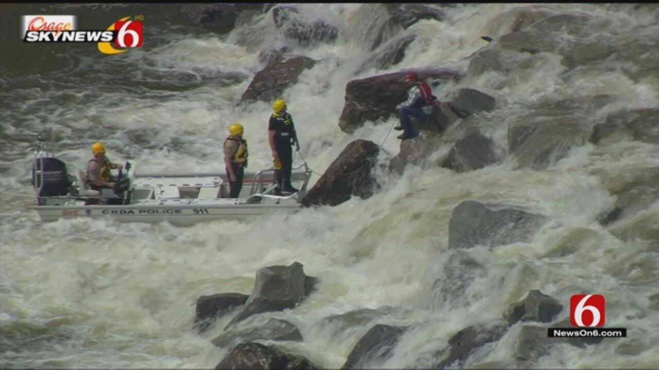 GRDA Rescues Man Trapped In Neosho River In Mayes County
