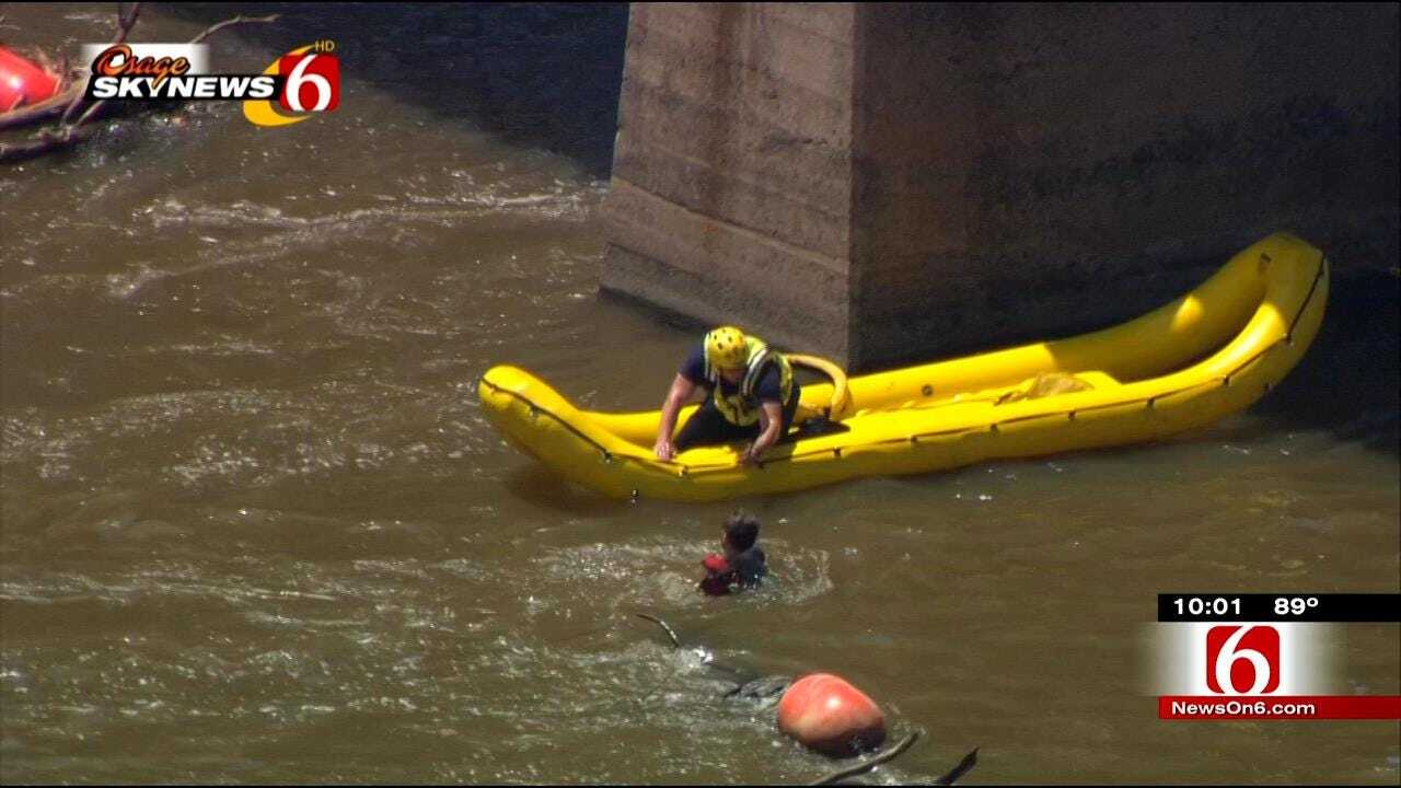Tulsa Firefighters Warn Of Swift Water Dangers After Water Rescue