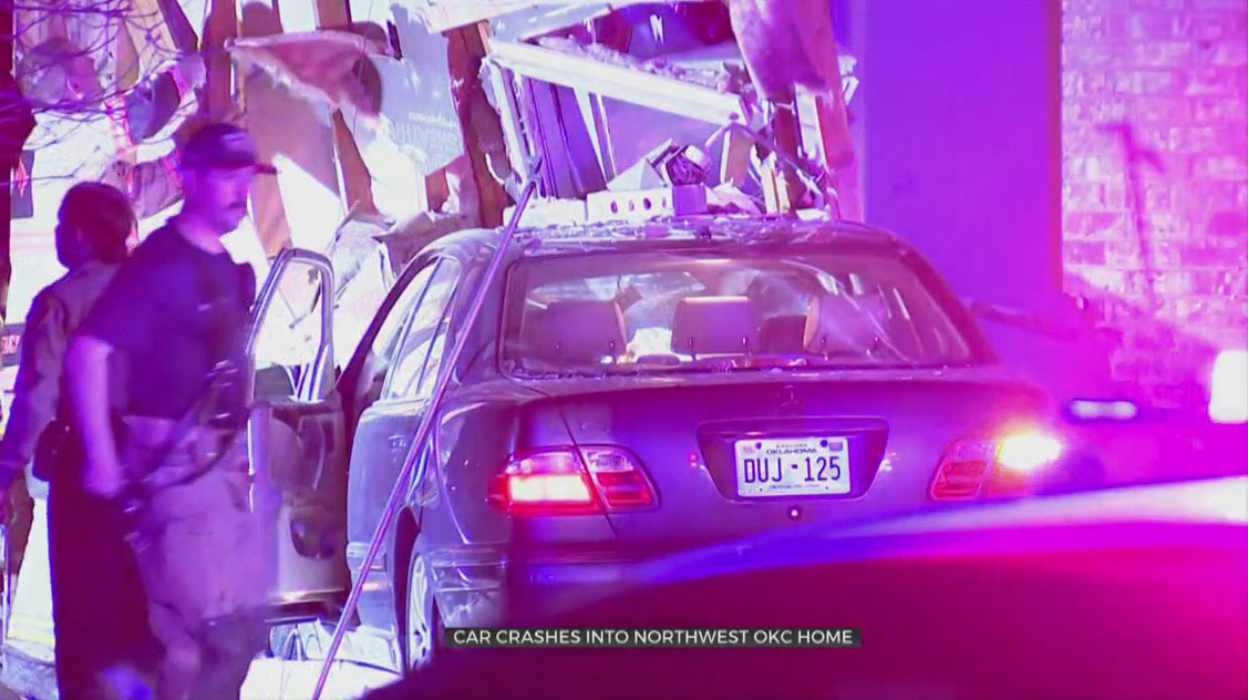 Driver In Custody After Crashing Into NW OKC Home 