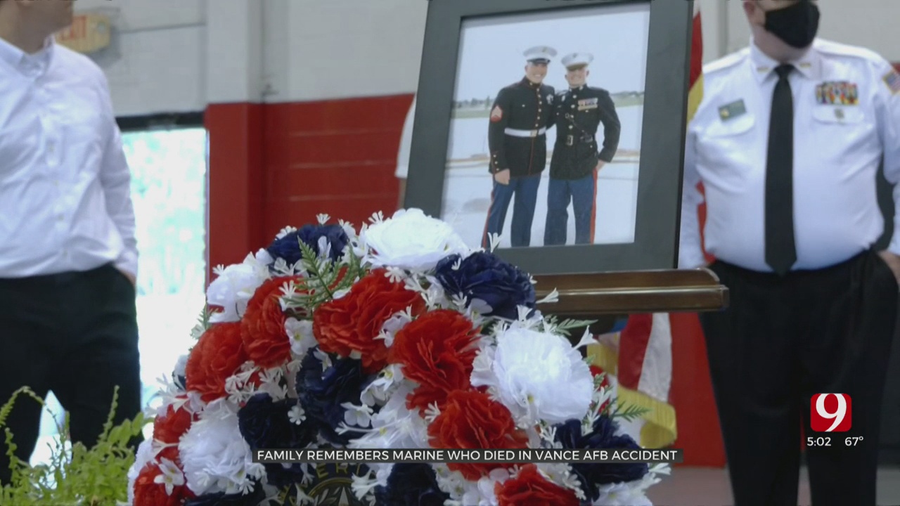 Moore Community Honors Marine Killed In Accident At Vance AFB On Memorial Day