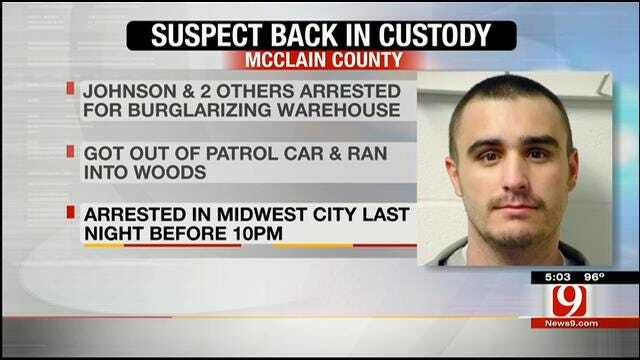 McClain County Escaped Inmate Back In Custody