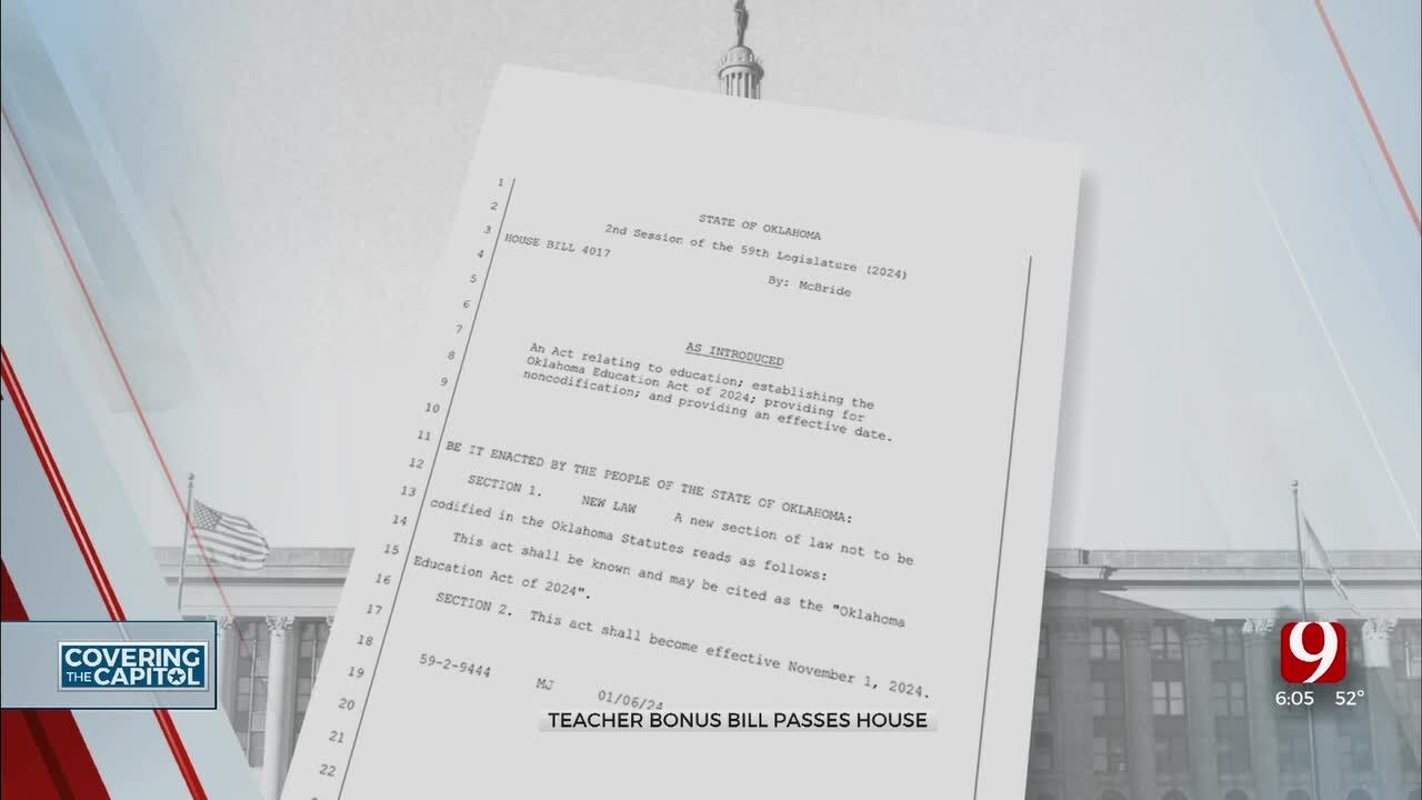 Teacher Bonus Bill Passes House, Lawmakers Look To Clear Confusion