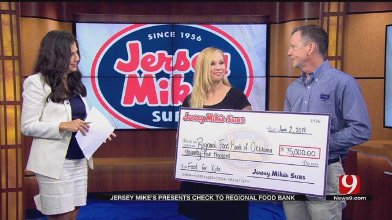 Jersey Mike's Check Presentation RFB Food For Kids