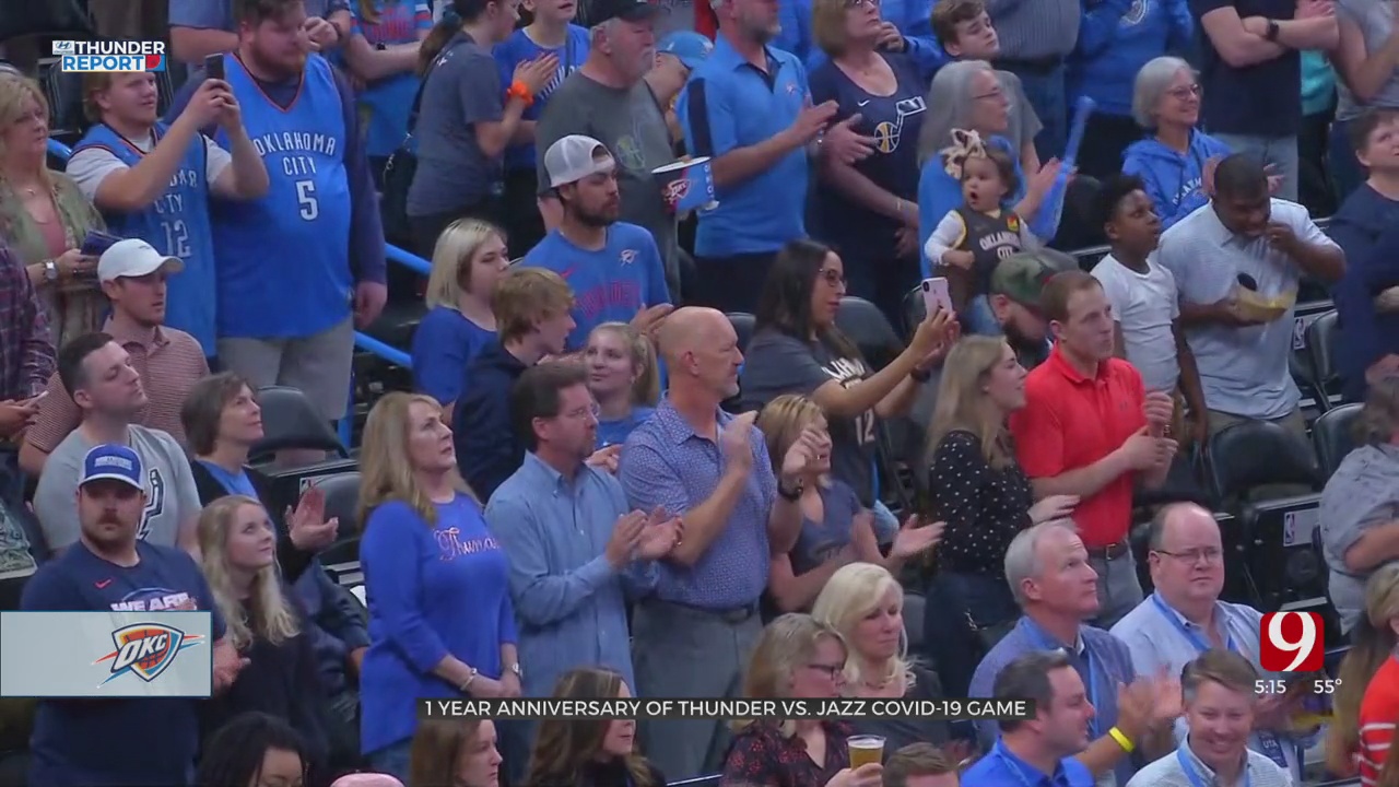 News 9's Steve McGehee Remembers COVID Halting The Thunder-Jazz Game One Year Ago