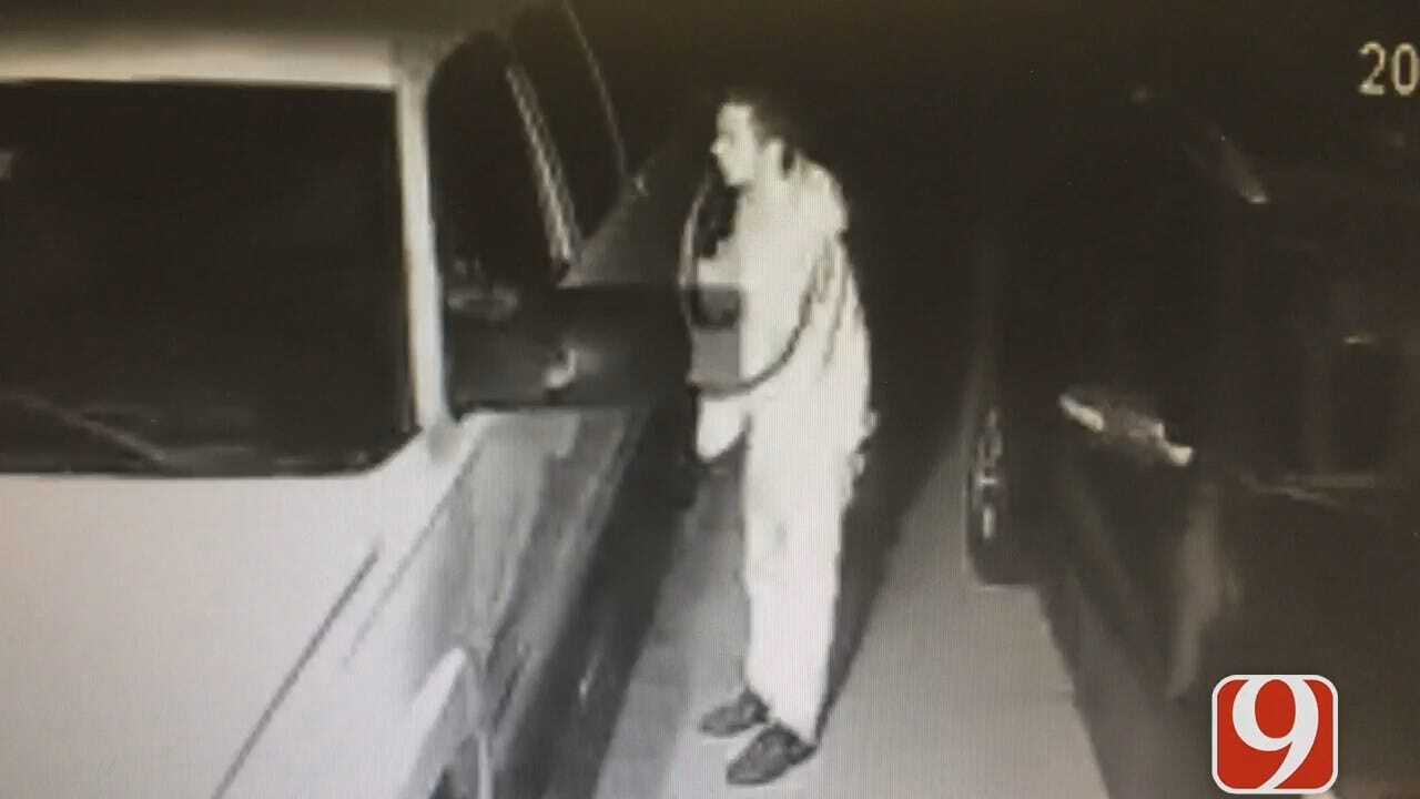 Harrah PD Search For Car Burglar
