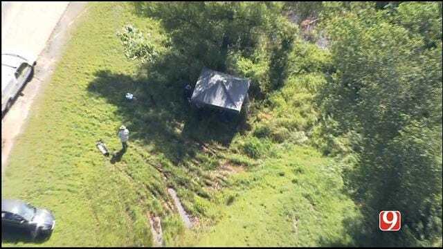 WEB EXTRA: Bob Mills SkyNews 9 HD Flies Over Scene Where Possible Human Remains Found