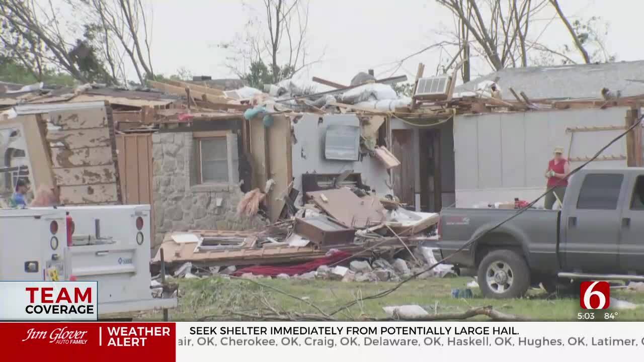 'A Lot To Take In': Barnsdall Residents Sift Through Damage After Tornado