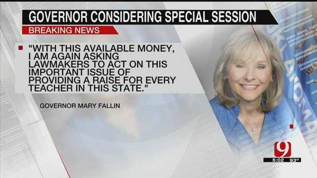 Gov. Fallin Considers Special Session To Address Pay Raises For Public School Teachers