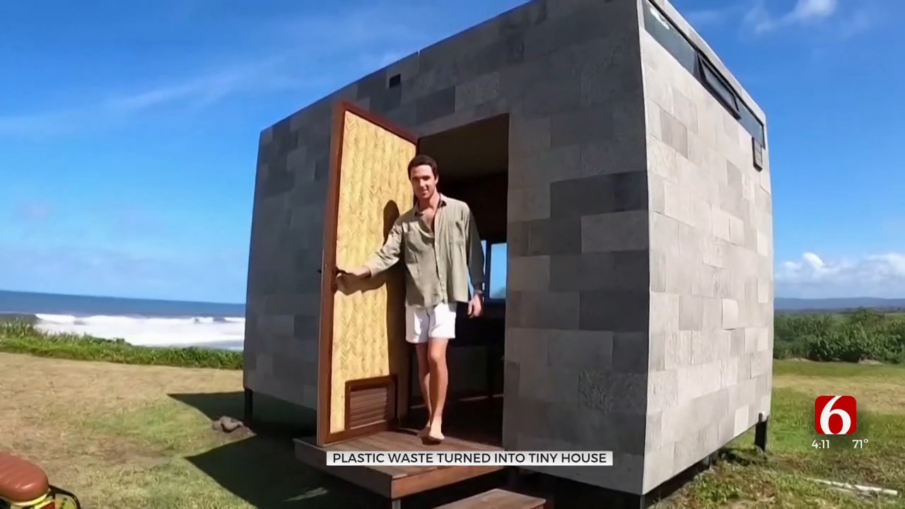 Watch: Man Uses Plastic Waste To Create Tiny Home