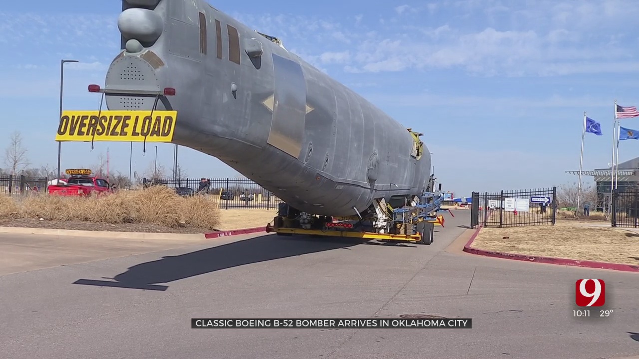 Classic Boeing B-52 Bomber Arrives In OKC