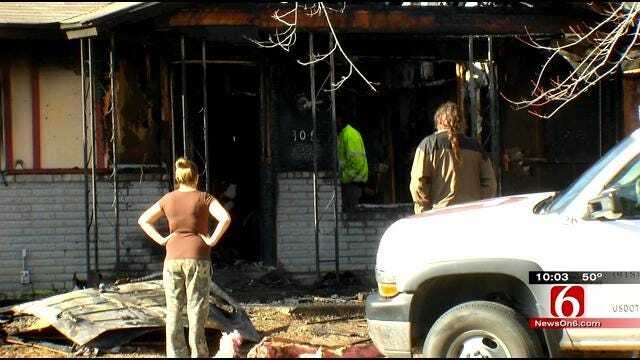 Mannford Grass Fire Victims Lose Another Home In East Tulsa Fire