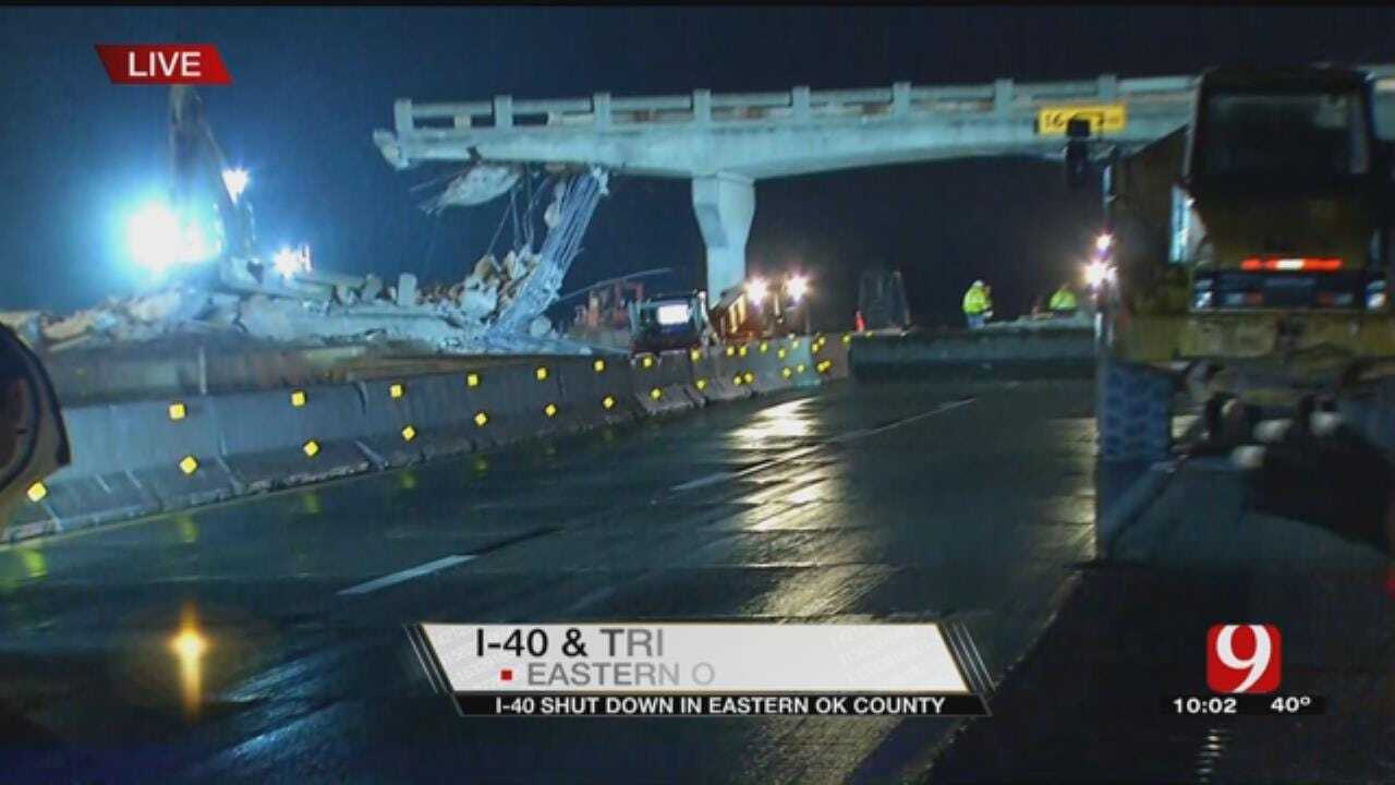I-40 Closes For Bridge Demolition In Oklahoma County