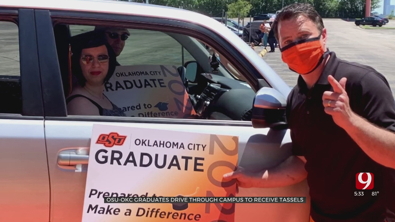 OSU-OKC Students Celebrate Graduation With Drive-Thru Event