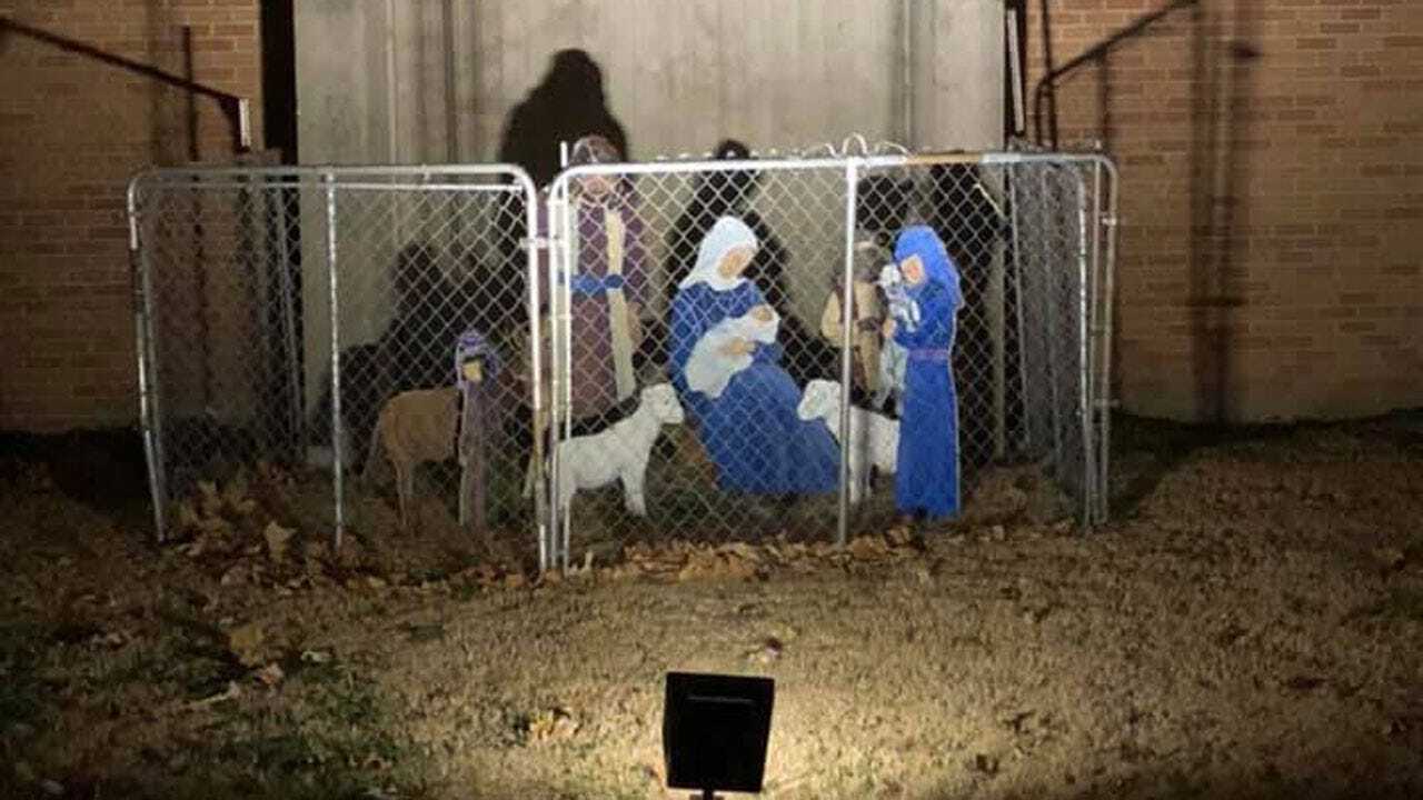 Tulsa Church Gets National Attention For Fenced-In Nativity Scene