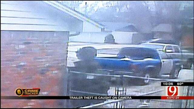 Trailer Theft In SW OKC Caught On Surveillance Camera