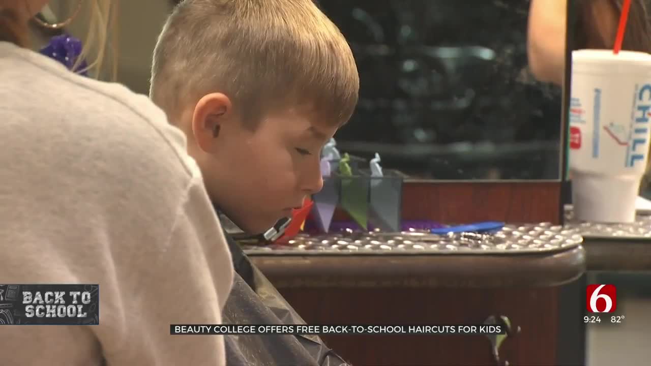 Watch: Clary Sage College Offers Free Haircuts For Kids Ahead Of The New School Year 