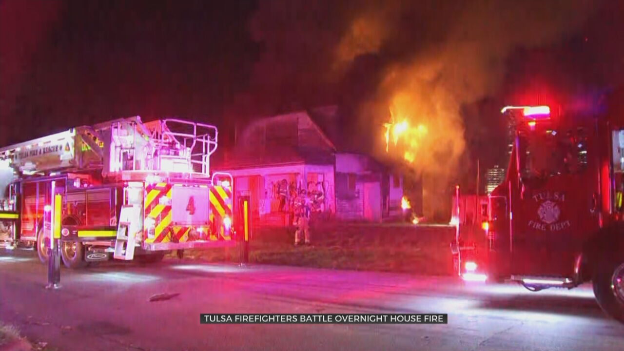 Tulsa Firefighters Battle Overnight Fire At Vacant House 