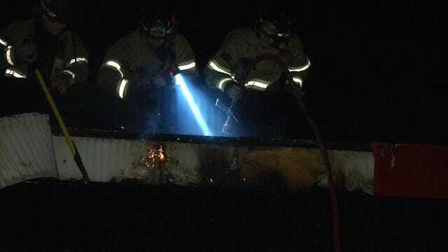 WEB EXTRA: Fire Damages Wranglers BBQ In South Tulsa
