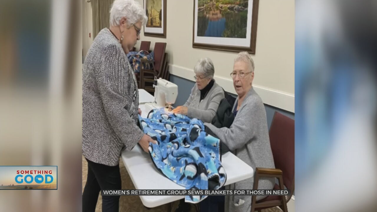 Women's Retirement Group Sews Blankets For Those In Need