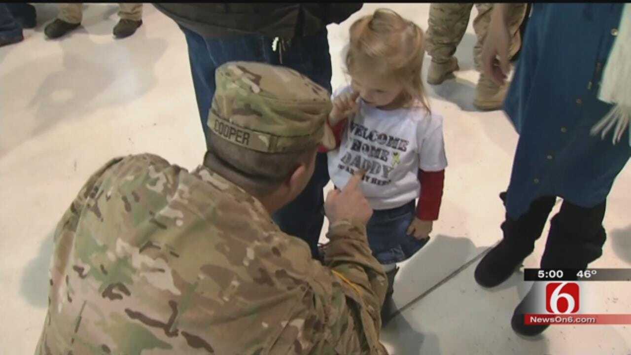 Oklahoma Soldiers Return From Kuwait For Christmas At Home