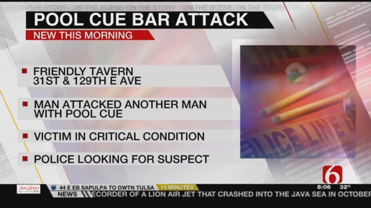 Man In Critical Condition After Being Struck By Pool Cue At Tulsa Bar
