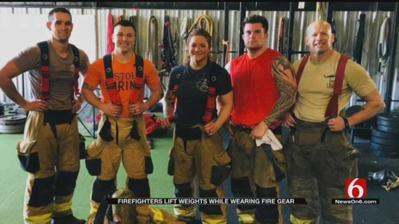 Tulsa Area Firefighters Amp Up Weightlifting Routine