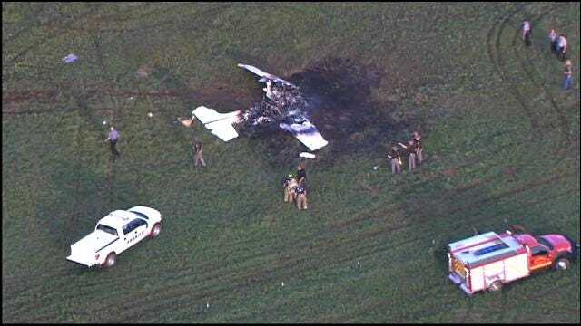 WEB EXTRA: SkyNews 9 Flies Over OHP Plane Crash