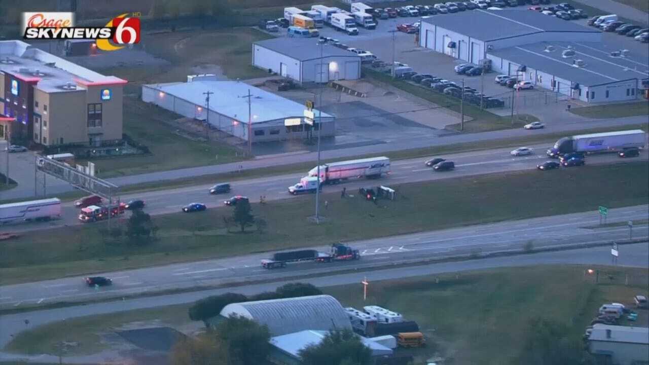 Video Of The West Tulsa Crashes On I-44 From Osage SkyNews 6 HD