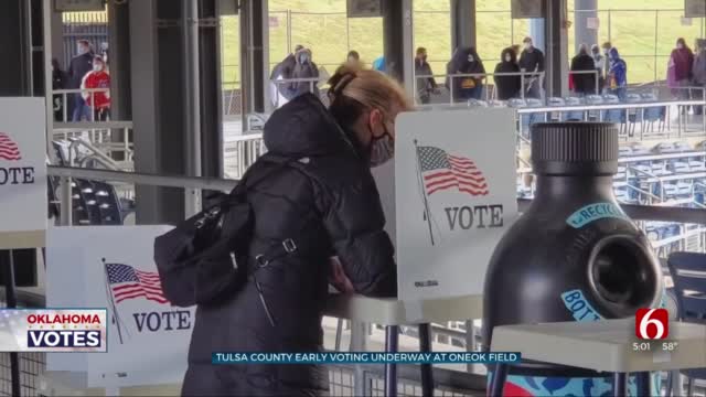 Tulsa County In-Person Early Voting Underway At OneOK Field 