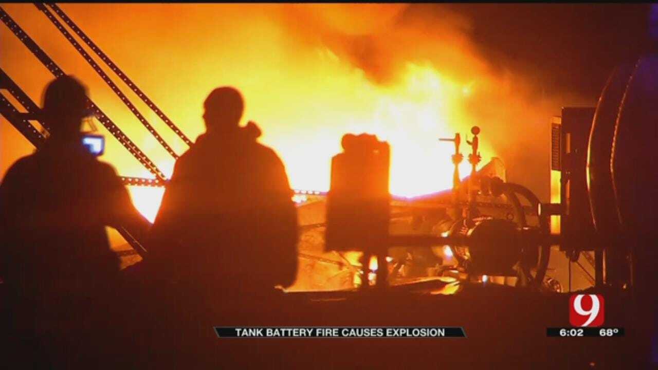 Tank Battery Fire Causes Explosion In NE OKC
