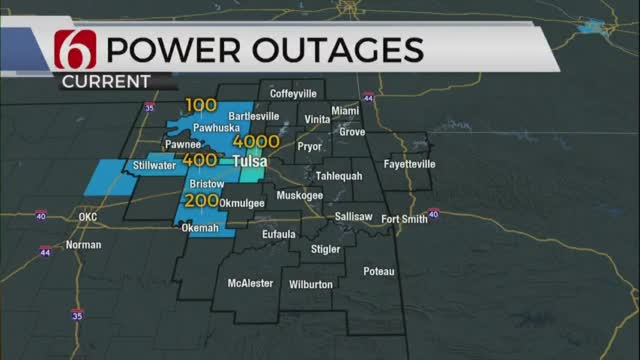 Over 1,200 PSO Customers Without Power As Early-Morning Storms Move Across Green Country