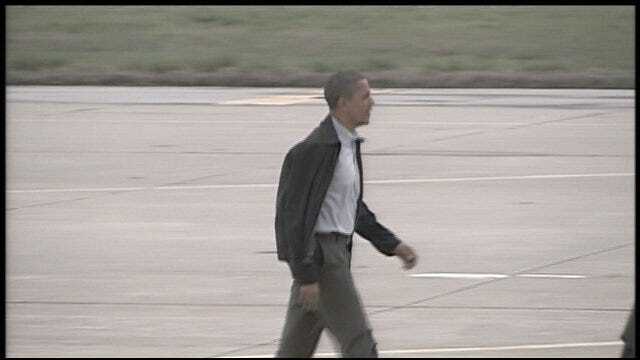 President Barack Obama Leaves Oklahoma City