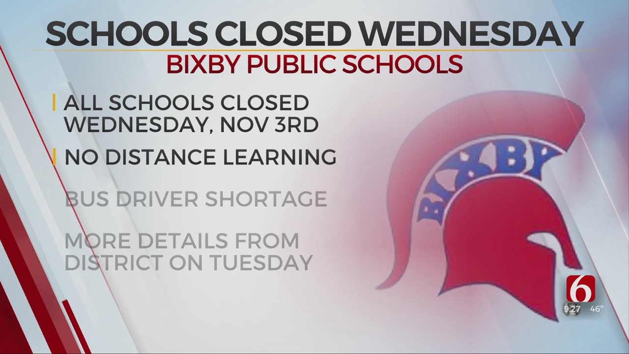 Bixby Schools Closed Wednesday Due To Bus Driver Shortage