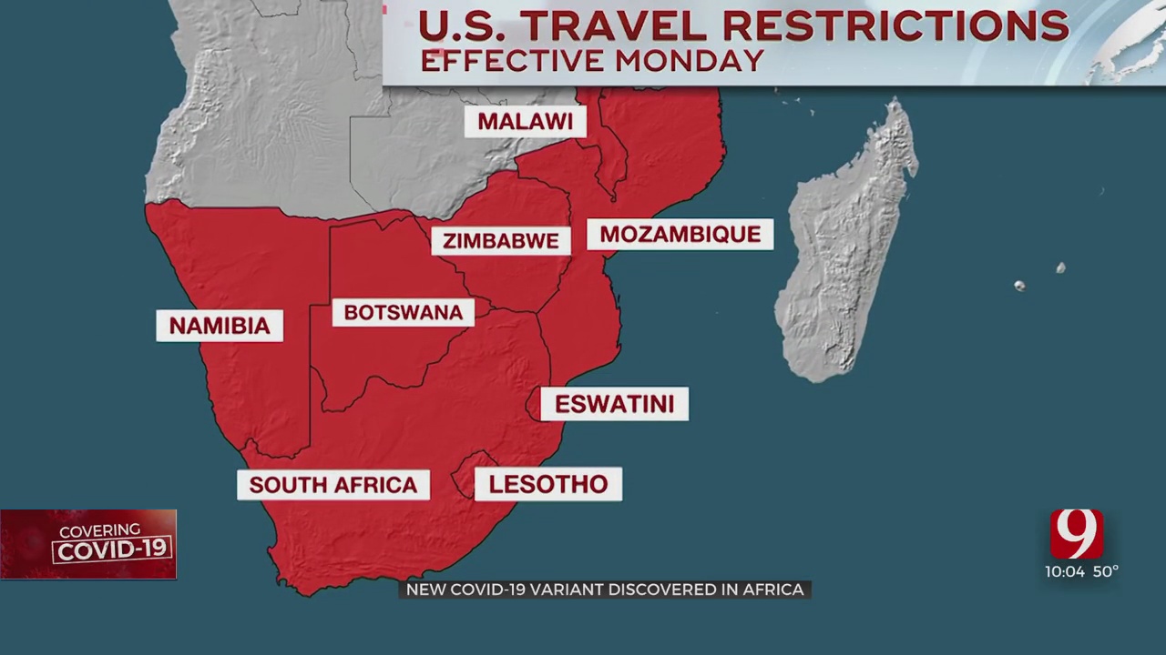 U.S. Restricts Travel From South Africa, 7 Other Countries After New COVID-19 Variant Identified