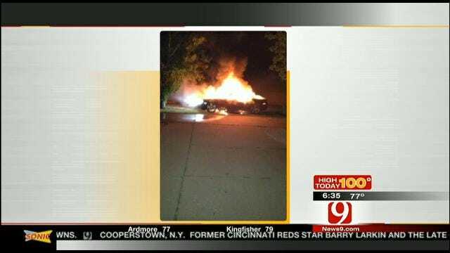 OKC Man Says Vandals Set Car On Fire