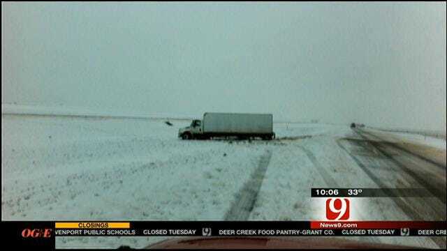 Canadian County Road Conditions Following Winter Storm