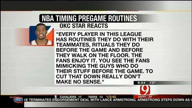 Durant Reacts To NBA's New Pregame Routine Rules