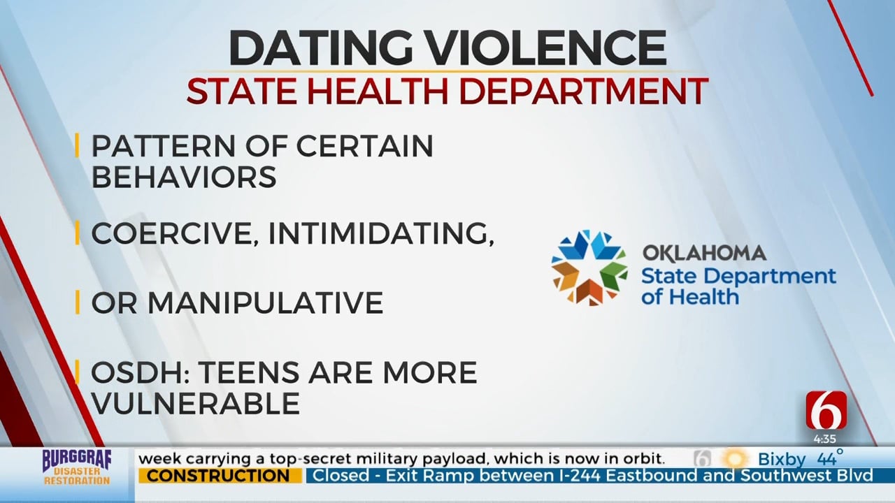Oklahoma Teens Vulnerable To Dating Violence; OSDH Helps Recognize Abuse