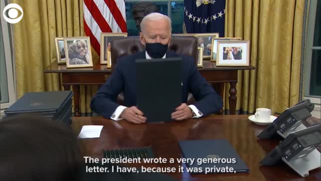 WATCH: President Biden On His Letter From President Trump