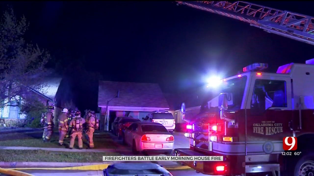 OKC, Moore Firefighters Put Out Double House Fire