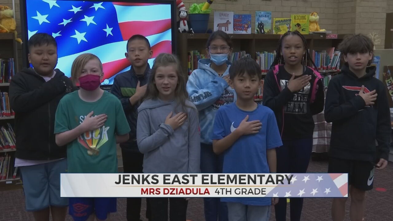 Daily Pledge: Students From Jenks East Elementary 4th-Grade Class