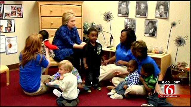 Hillary Clinton In Tulsa To Launch 'Talking Is Teaching' Initiative