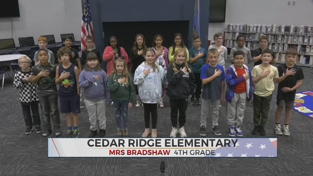 Daily Pledge: 4th Grade Students From Cedar Ridge Elementary 