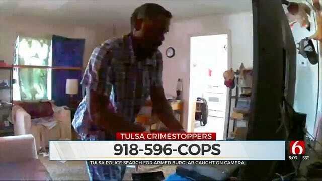 Caught On Video: Man Seen Burglarizing Tulsa Home