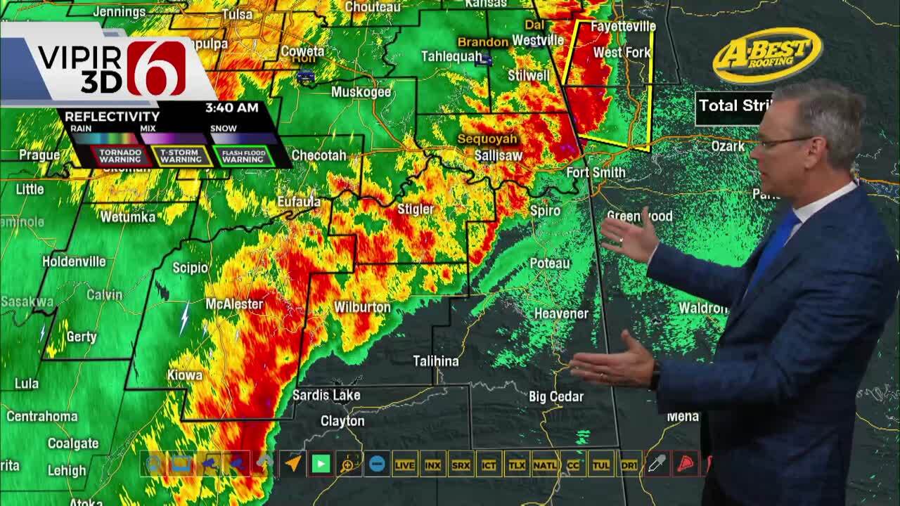Multiple Tornados Confirmed Overnight, Tornado Watch Active Until 7 a.m. For Eastern Oklahoma