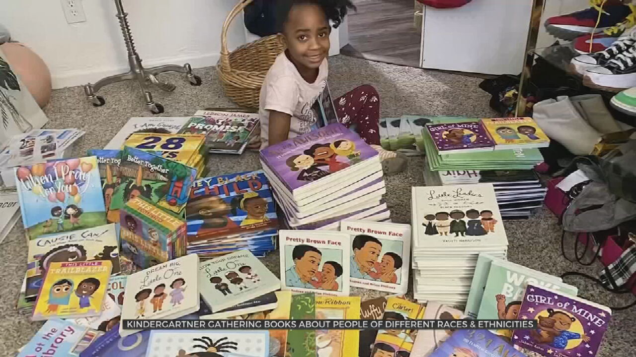 Kindergartener Holds Diversity Book Drive