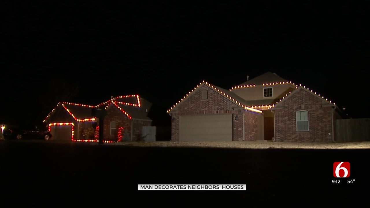 Bixby Man Spreads Christmas Cheer, Hangs Lights On Every Neighbor's House On His Street