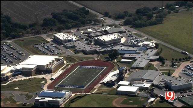 WEB EXTRA: SkyNews 9 Flies Over Lockdown At Deer Creek Schools
