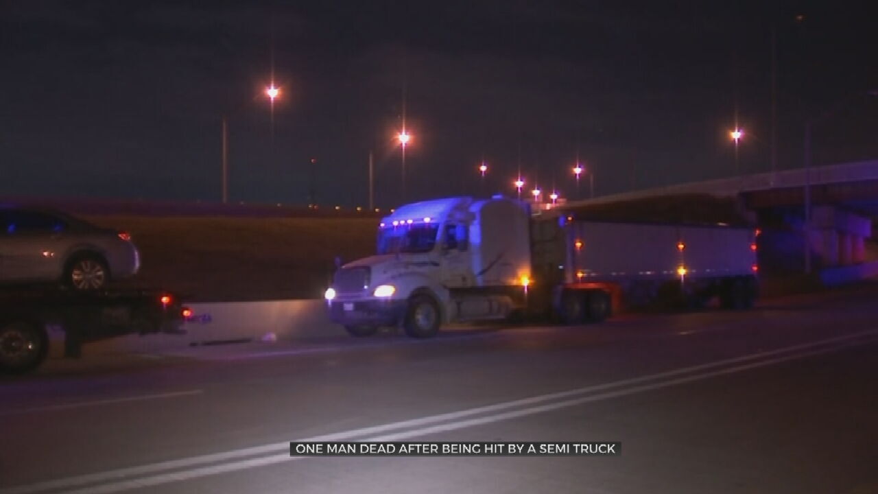 Tulsa Police: Man Killed After Being Hit By Semi-Truck Overnight